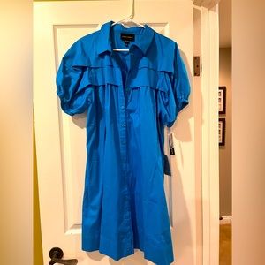 Brand new Donna Morgan blue puffer sleeve dress